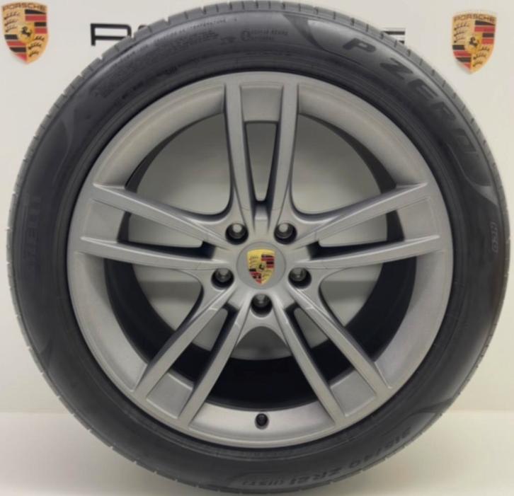 Porsche Cayenne E3 II 21inch Turbo Vesuvio grijs met banden, Auto-onderdelen, Banden en Velgen, Overige maten, 315 mm, Personenwagen