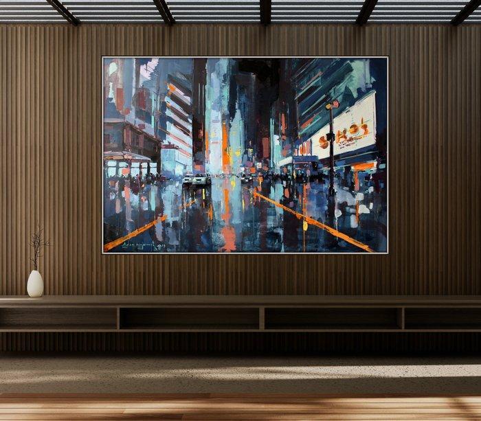 Adam Wajerczyk - New York street XL, Antiek en Kunst, Kunst | Schilderijen | Modern