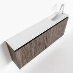 MONDIAZ TURE 120cm toiletmeubel dark brown. EDEN wastafel, Ophalen of Verzenden, Nieuw, Bad
