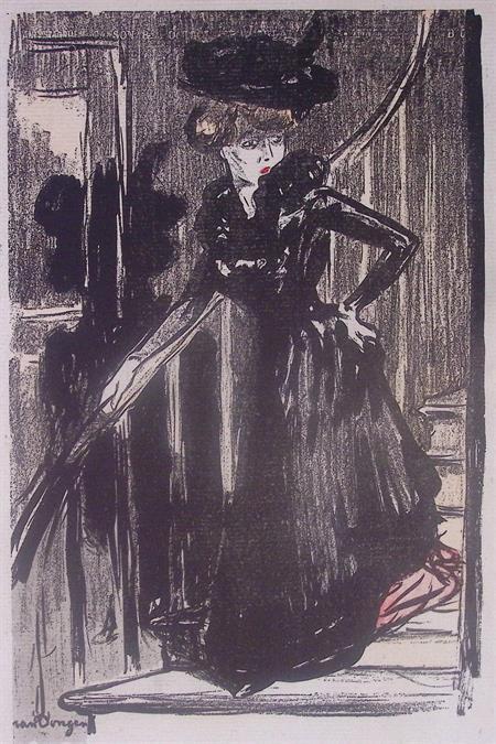 Trap - Litho Kees van Dongen (lijst optie, lithos), Antiek en Kunst, Kunst | Litho's en Zeefdrukken, Verzenden