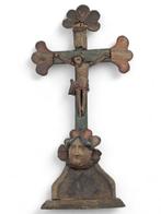 Crucifix - Hout - 1750-1800 - Barokke houten kruisbeeld - 46