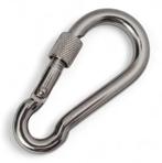 Karabijnhaak roestvaststaal met schroef 5x50mm, Doe-het-zelf en Verbouw, IJzerwaren en Bevestigingsmiddelen, Verzenden, Nieuw