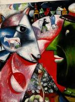 CHAGALL – “I and Village” | Handgeschilderde olieverf op can, Ophalen of Verzenden, Nieuw