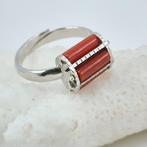 Bloedkoraal - Zilver - Ring - Middellandse Zee Koralen, Antiek en Kunst