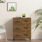 vidaXL Dressoir 69,5x34x90 cm bewerkt hout gerookt, Huis en Inrichting, Kasten | Dressoirs, Verzenden, Nieuw, 50 tot 100 cm, 25 tot 50 cm