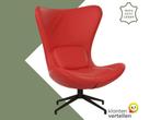 Leren draaifauteuil Soul - Toledo Ferrari (felrood) -, Huis en Inrichting, Fauteuils, Bohemian, Modern, Scandinavisch, Nieuw, Ophalen of Verzenden