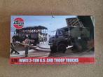 Airfix A03306A WWII 3-Ton G.S. And Troop Trucks 1:76 SEALED, Hobby en Vrije tijd, Modelbouw | Auto's en Voertuigen, Verzenden