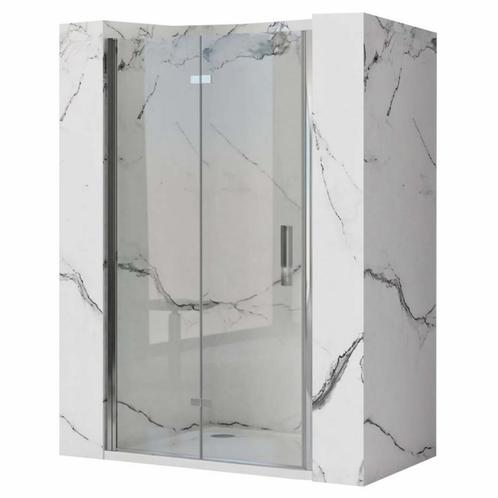 REA Nisdeur 90x190 cm - Vouwdeur - Chroom - Veiligheidsgl..., Doe-het-zelf en Verbouw, Sanitair, Nieuw, Ophalen of Verzenden