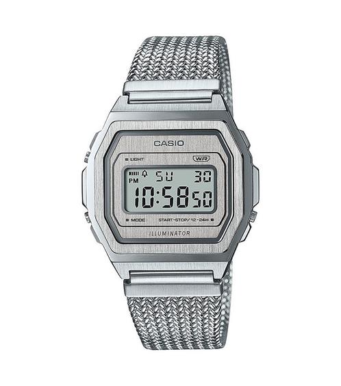 Casio Vintage Iconic A1000MA-7EF Unisex Horloge 38 mm - Zilv, Sieraden, Tassen en Uiterlijk, Uiterlijk | Lichaamsverzorging, Nieuw