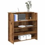 vidaXL Receptiebalie 100x50x103,5 cm bewerkt hout oud, Huis en Inrichting, Bureaus, Verzenden, Nieuw