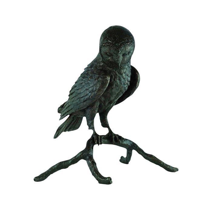 sculptuur, Large Owl on a Branch - Realistic Design - 11 kg, Antiek en Kunst, Curiosa en Brocante