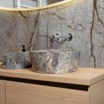 Waskom Loutro Bali T Rond 40x40x15 cm Marmer Taupe, Doe-het-zelf en Verbouw, Sanitair, Ophalen of Verzenden, Nieuw, Overige typen