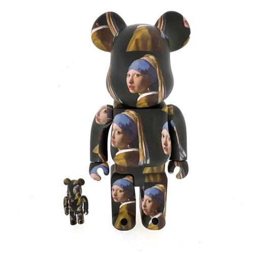Bearbrick Medicom - BearBrick - Vermeer / Girl with a pearl, Antiek en Kunst, Kunst | Schilderijen | Modern