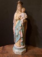 Beeld, Heilig Beeld Circa 1920 in Porselein Bisque Madonna