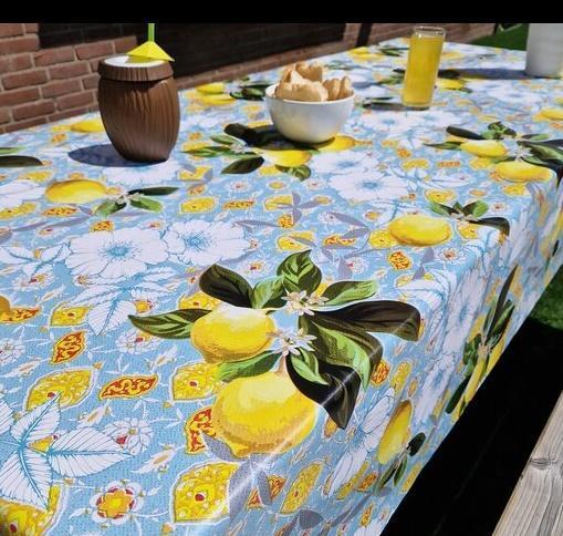 Citroen de trend? Bestel tafelzeil Mediterraans tafelkleed, Huis en Inrichting, Stoffering | Gordijnen en Lamellen, Nieuw