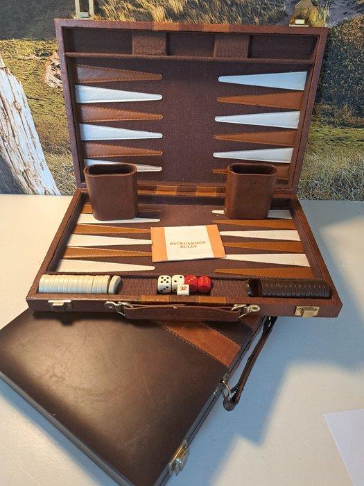 Bordspel - Twee vintage Backgammon Koffers - Backgammon, Antiek en Kunst, Antiek | Speelgoed