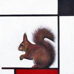 Jos Verheugen - Free after Mondrian, with squirrel (M913)