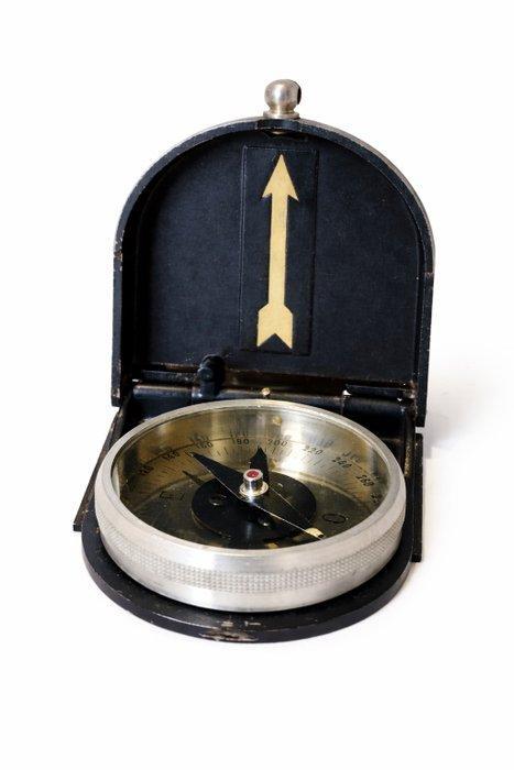 Kompas - Messing, Metaal - Lemaire , Paris , navigation, Antiek en Kunst, Curiosa en Brocante