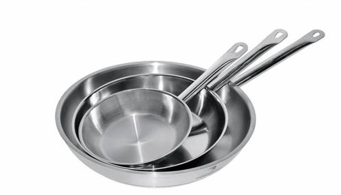 koekenpan | RVS | 3 Formaten, Zakelijke goederen, Horeca | Overige, Verzenden