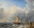 Charles-Louis Verboeckhoven (1802-1889) - Lively Beach on