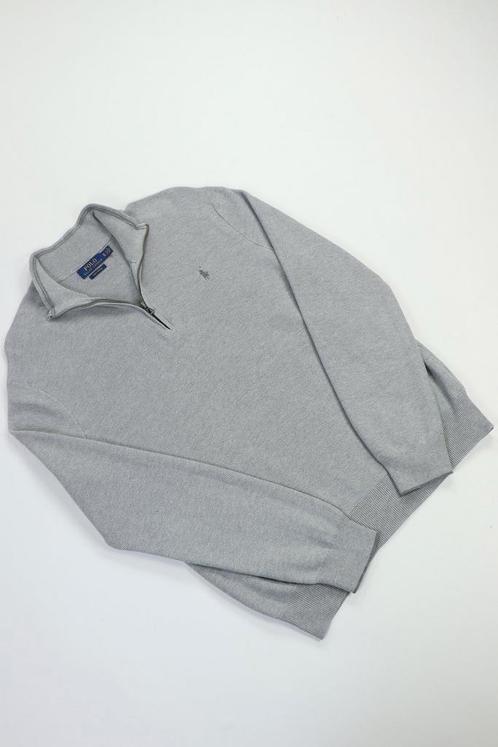 Ralph Lauren trui met rits / quarter zip - Grijs - S-M-L-XL, Kleding | Heren, Truien en Vesten, Grijs, Zo goed als nieuw, Verzenden
