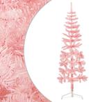 vidaXL Kunstkerstboom half met standaard smal 150 cm roze, Diversen, Kerst, Verzenden, Nieuw