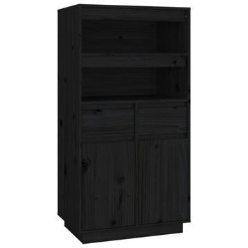 Hoge kast zwart grenen | Tweedekansje | 40% eraf! beschikbaar voor biedingen