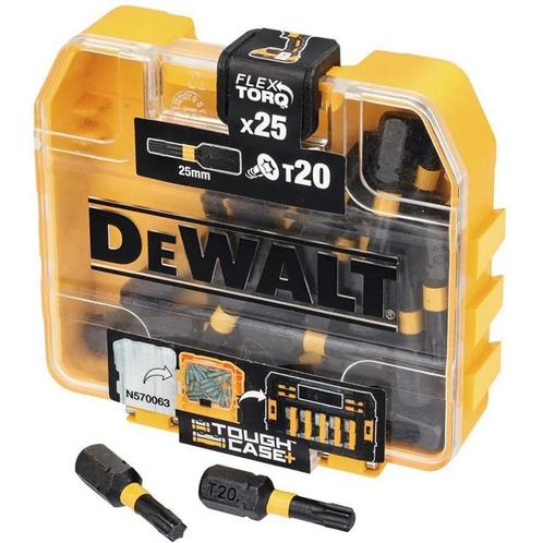 DT70557T Impact Torsion TicTac Schroefbits T20 25 stuks, Doe-het-zelf en Verbouw, Gereedschap | Handgereedschap
