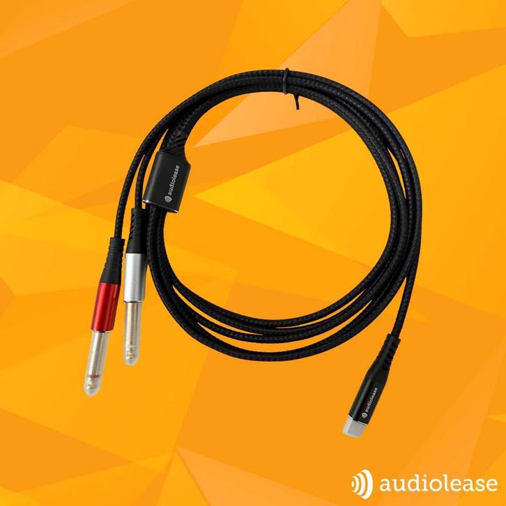 USB-C naar 2x Jack mono 2m 32Bit/384kHz, Muziek en Instrumenten, Overige Muziek en Instrumenten, Nieuw, Verzenden