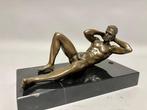 sculptuur, Naakte Man - 14 cm - Bronzen beeld van een naakte