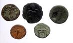 Oudheid Lot of 5 various Byzantine and Roman coins including, Postzegels en Munten, Munten | Europa | Niet-Euromunten