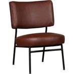 Leren fauteuil Rondo - Granada Cognac (donkercognac), Nieuw, Ophalen of Verzenden, 50 tot 75 cm, Leer