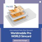 Internationale simkaart/eSIM van Worldmobile - ook Zakelijk, Telecommunicatie, Prepaidkaarten en Simkaarten, Verzenden, Nieuw