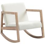 TRUUSK Schommelstoel Relaxstoel Met Houten Frame, Gevoerd, L, Huis en Inrichting, Fauteuils, Verzenden, Nieuw