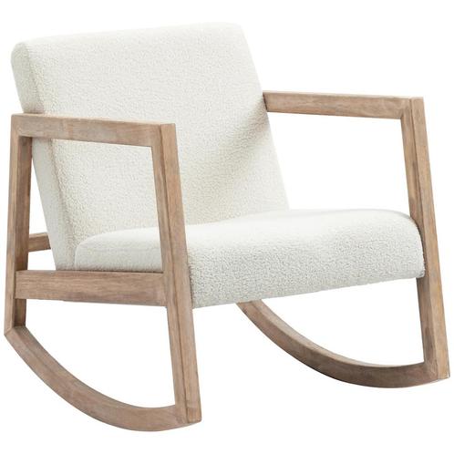 TRUUSK Schommelstoel Relaxstoel Met Houten Frame, Gevoerd, L, Huis en Inrichting, Fauteuils, Nieuw, Verzenden