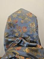 300x300 cm! Blauwe duifkleurige stof JACQUARD San Leucio