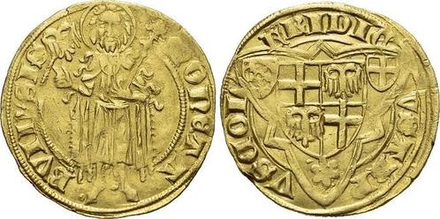 Goudgulden o Jahr 1411 Koeln-erzbistum Friedrich Iii von..., Postzegels en Munten, Munten | Europa | Niet-Euromunten, Verzenden