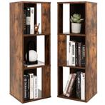 3-Laags Vrijstaande Boekenkast Display Plank met 6 Vakken An