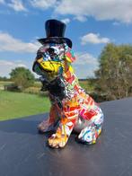 Beeld, street Art dog with cape - 27 cm - polyresin, Antiek en Kunst