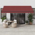 vidaXL Luifel handmatig uittrekbaar 450x350 cm bordeauxrood, Tuin en Terras, Verzenden, Nieuw