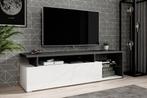 TV-Meubel Colin - Wit - Zwart - 170 cm - TV Kast - Modern, Huis en Inrichting, Kasten | Televisiemeubels, Nieuw, 150 tot 200 cm