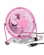 HEMA Tafelventilator USB retro neon roze Ø10cm, Verzenden, Nieuw