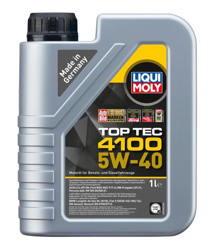Liqui Moly 5W40 Top Tec 4100 Synthetisch Motorolie 9510 (..., Auto-onderdelen, Motor en Toebehoren, Nieuw, Ophalen of Verzenden