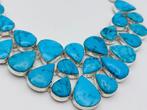 Turquoise - Zilver - Halsketting