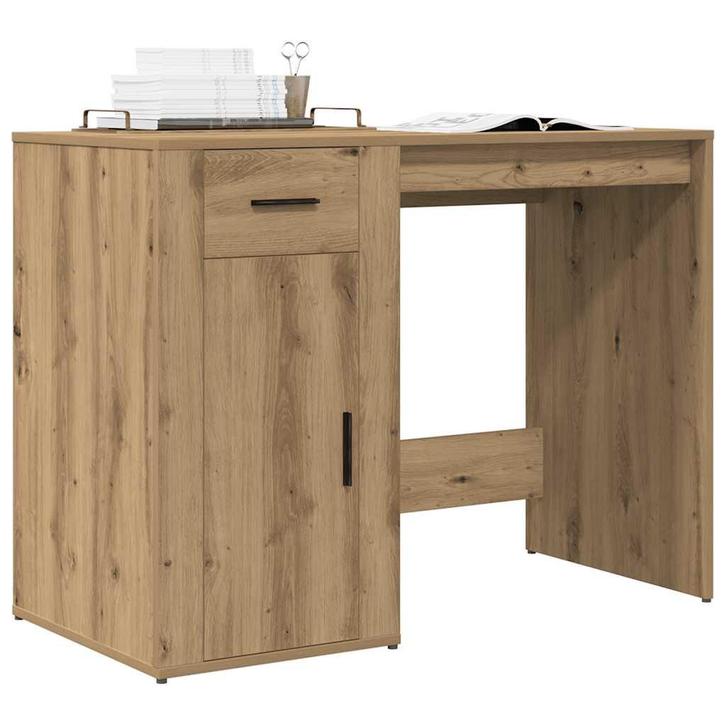 vidaXL Bureau 100x49x75 cm bewerkt hout artisanaal, Huis en Inrichting, Bureaus, Nieuw, Verzenden