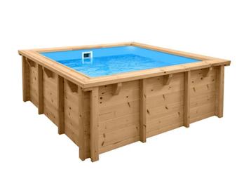 Houten Zwembad | Java | Vierkant | 2.10 x 2.10 x 0.78 beschikbaar voor biedingen