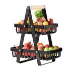 2-Laags Metalen Fruitmand en Groenterek voor Aanrecht, Verzenden, Nieuw