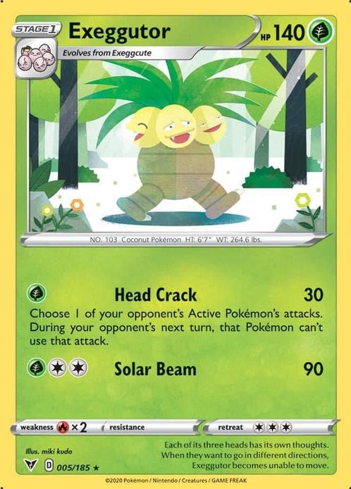 Exeggutor 005/185 Vivid Voltage, Hobby en Vrije tijd, Verzamelkaartspellen | Pokémon, Losse kaart, Nieuw, Foil, Ophalen of Verzenden