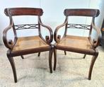 Stoel (2) - Palissander, Riet - Paar stoelen