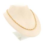 18 Krt. Tricolor gouden cardano schakel ketting | 46 cm, Sieraden, Tassen en Uiterlijk, Kettingen, Ophalen of Verzenden, Gebruikt